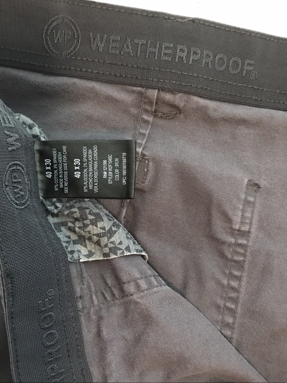 Weatherproof Men’s Charcoal Gray Chinos - Straight Fit